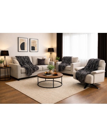 Σετ Ριχτάρια 3 τεμαχίων για διθέσιο, τριθέσιο καναπέ και πολυθρόνα σε γκρι χρώμα