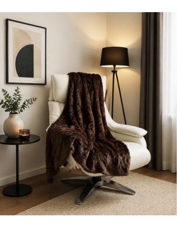 Σετ Ριχτάρια 3 τεμαχίων για διθέσιο, τριθέσιο καναπέ και πολυθρόνα σε καφέ χρώμα