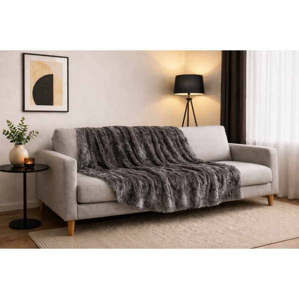 Σετ Ριχτάρια 2 τεμαχίων για διθέσιο και τριθέσιο καναπέ σε γκρι χρώμα