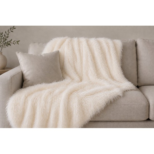 Ριχτάρι για διθέσιο καναπέ 180x250cm σε cream χρώμα