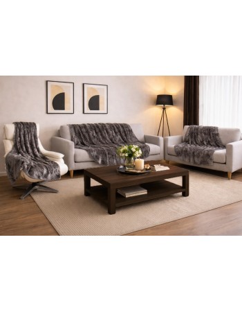 Σετ Ριχτάρια 3 τεμαχίων για διθέσιο, τριθέσιο καναπέ και πολυθρόνα σε γκρι χρώμα