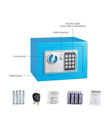 Safewell Χρηματοκιβώτιο Ξενοδοχείου με Κλειδί Μ17xΠ23xΥ17cm Βάρους 2.5kg