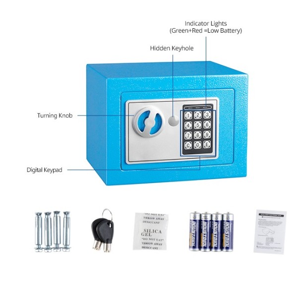Safewell Χρηματοκιβώτιο Ξενοδοχείου με Κλειδί Μ17xΠ23xΥ17cm Βάρους 2.5kg