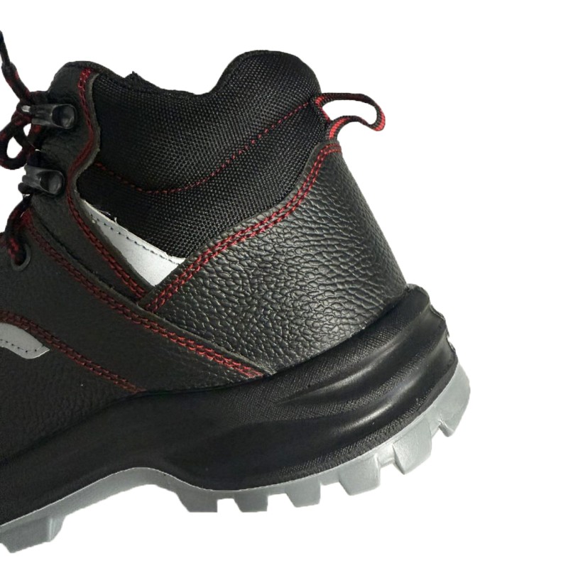 Μποτάκι εργασίας ασφαλείας αντιολισθητικό S3 και oil resistant μαύρο-κόκκινο