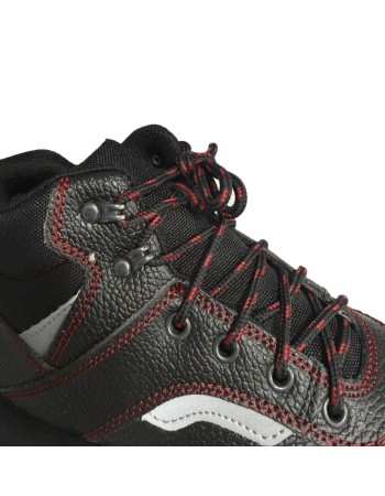 Μποτάκι εργασίας ασφαλείας αντιολισθητικό S3 και oil resistant μαύρο-κόκκινο