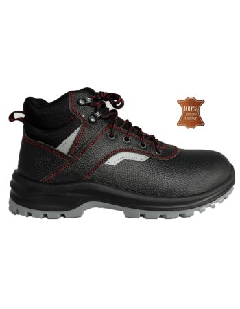 Μποτάκι εργασίας ασφαλείας αντιολισθητικό S3 και oil resistant μαύρο-κόκκινο