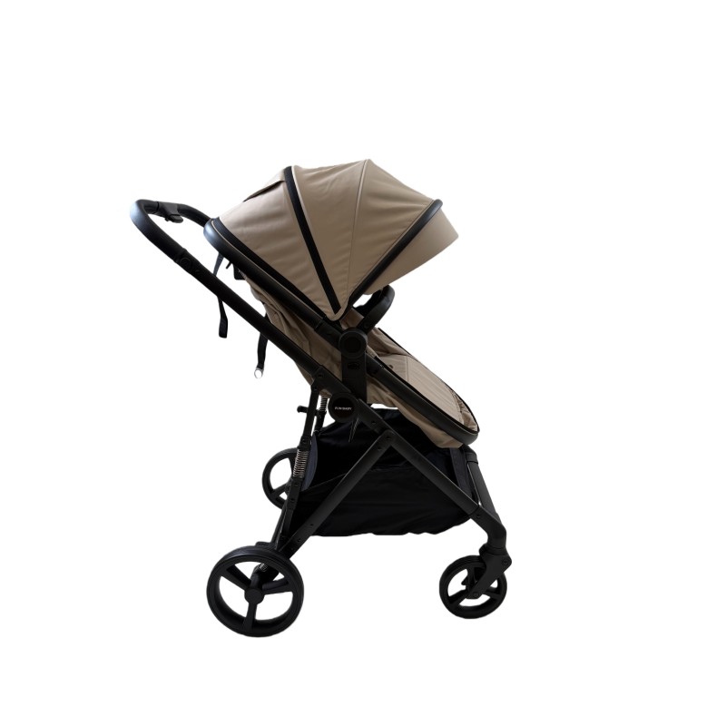 3 σε 1 αναδιπλούμενο πολυκαρότσι μωρού Fun Baby Star με κάθισμα αυτοκινήτου που κουμπώνει στο σκελετό κάθισμα που μετατρέπεται σε καλαθούνα 0+ μπεζ