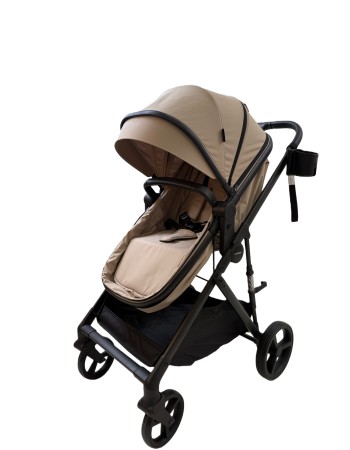 3 σε 1 αναδιπλούμενο πολυκαρότσι μωρού Fun Baby Star με κάθισμα αυτοκινήτου που κουμπώνει στο σκελετό κάθισμα που μετατρέπεται σε καλαθούνα 0+ μπεζ