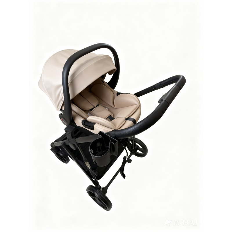 3 σε 1 αναδιπλούμενο πολυκαρότσι μωρού Fun Baby Star με κάθισμα αυτοκινήτου που κουμπώνει στο σκελετό κάθισμα που μετατρέπεται σε καλαθούνα 0+ μπεζ