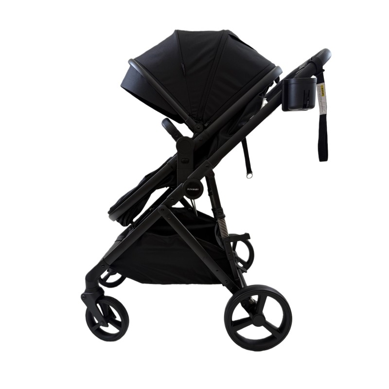 3 σε 1 αναδιπλούμενο πολυκαρότσι μωρού Fun Baby Star με κάθισμα αυτοκινήτου που κουμπώνει στο σκελετό κάθισμα που μετατρέπεται σε καλαθούνα 0+ μαύρο