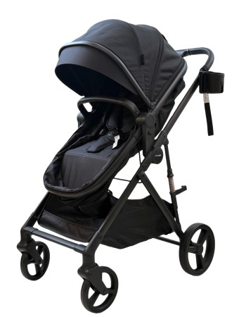 3 σε 1 αναδιπλούμενο πολυκαρότσι μωρού Fun Baby Star με κάθισμα αυτοκινήτου που κουμπώνει στο σκελετό κάθισμα που μετατρέπεται σε καλαθούνα 0+ μαύρο