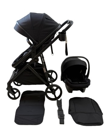 3 σε 1 αναδιπλούμενο πολυκαρότσι μωρού Fun Baby Star με κάθισμα αυτοκινήτου που κουμπώνει στο σκελετό κάθισμα που μετατρέπεται σε καλαθούνα 0+ μαύρο