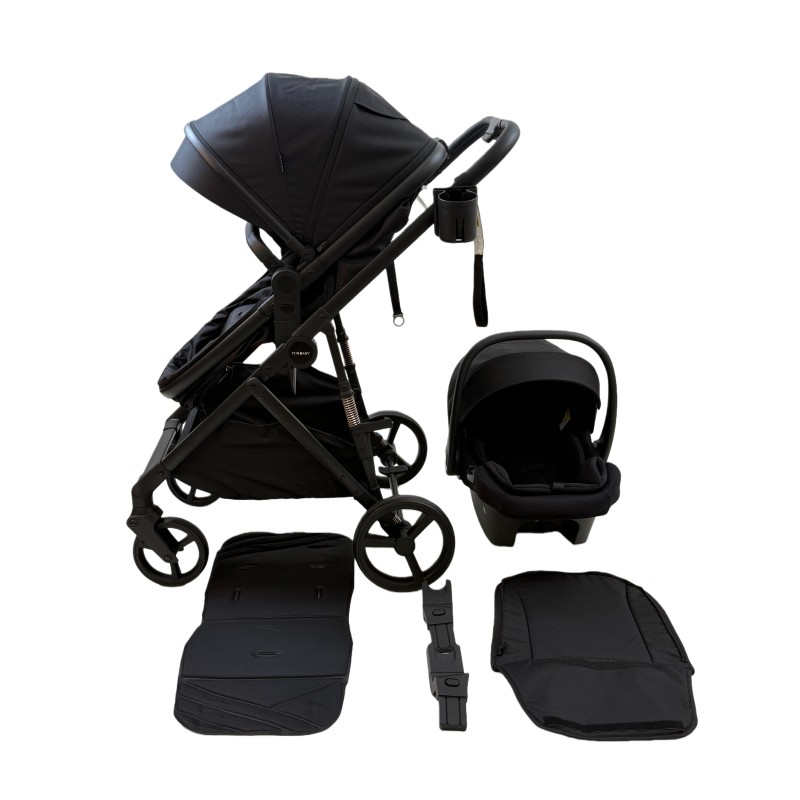 3 σε 1 αναδιπλούμενο πολυκαρότσι μωρού Fun Baby Star με κάθισμα αυτοκινήτου που κουμπώνει στο σκελετό κάθισμα που μετατρέπεται σε καλαθούνα 0+ μαύρο