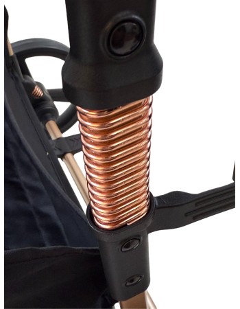 3 σε 1 αναδιπλούμενο πολυκαρότσι μωρού Fun Baby Star με κάθισμα αυτοκινήτου που κουμπώνει στο σκελετό κάθισμα που μετατρέπεται σε καλαθούνα 0+ μαύρο χρυσό