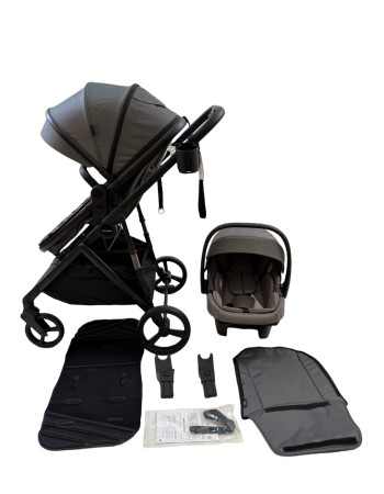 3 σε 1 αναδιπλούμενο πολυκαρότσι μωρού Fun Baby Star με κάθισμα αυτοκινήτου που κουμπώνει στο σκελετό κάθισμα που μετατρέπεται σε καλαθούνα 0 γκρι