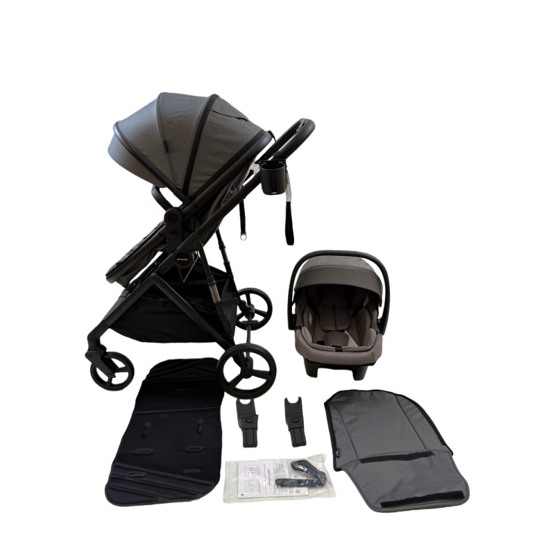 3 σε 1 αναδιπλούμενο πολυκαρότσι μωρού Fun Baby Star με κάθισμα αυτοκινήτου που κουμπώνει στο σκελετό κάθισμα που μετατρέπεται σε καλαθούνα 0 γκρι