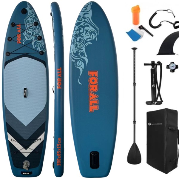Φουσκωτή Σανίδα Sup Ocean Wave 10' με κουπί αξεσουάρ και σακίδιο μεταφοράς με μήκος 3.05m