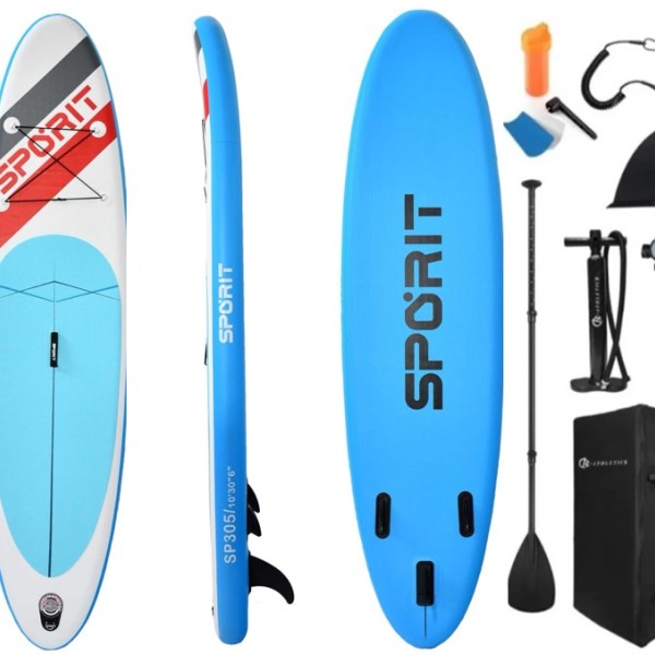 Φουσκωτή Σανίδα Sup Sporit 10'' με κουπί αξεσουάρ και σακίδιο μεταφοράς με μήκος 3.05m
