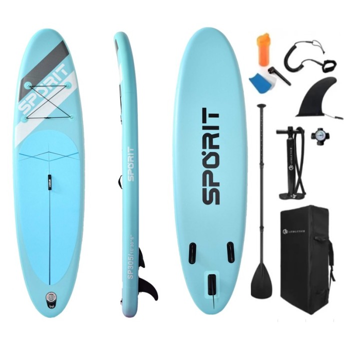 Φουσκωτή Σανίδα Sup Sporit 10'' με κουπί αξεσουάρ και σακίδιο μεταφοράς με μήκος 3.05m