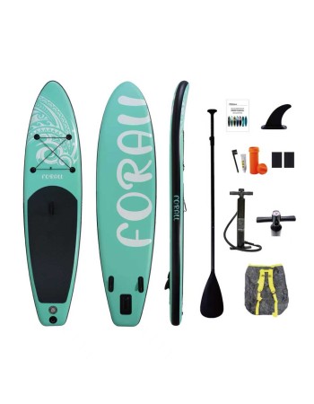 Φουσκωτή Σανίδα Sup Forall Turquoise 10.2'' με κουπί αξεσουάρ και σακίδιο μεταφοράς με μήκος 3.20m