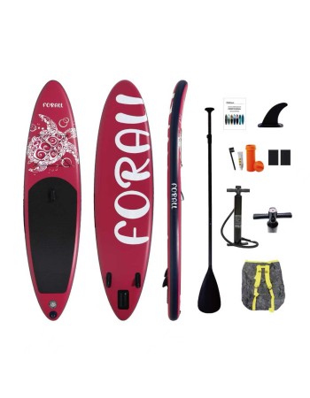 Φουσκωτή Σανίδα Sup Forall Burgundy 10.2'' με κουπί αξεσουάρ και σακίδιο μεταφοράς με μήκος 3.20m