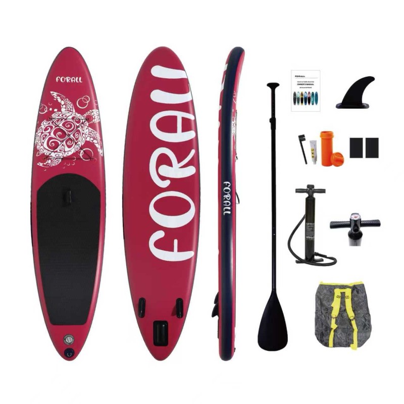 Φουσκωτή Σανίδα Sup Forall Burgundy 10.2'' με κουπί αξεσουάρ και σακίδιο μεταφοράς με μήκος 3.20m