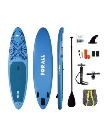 Φουσκωτή Σανίδα Sup Forall Blue 10.2'' με κουπί αξεσουάρ και σακίδιο μεταφοράς με μήκος 3.20m
