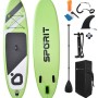 Φουσκωτή Σανίδα Sup Sporit Green 10'' με κουπί αξεσουάρ και σακίδιο μεταφοράς με μήκος 3.05m