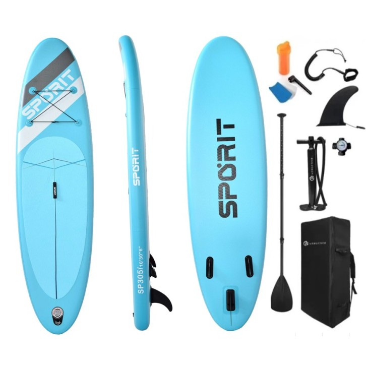 Φουσκωτή Σανίδα Sup Sporit 10'' με κουπί αξεσουάρ και σακίδιο μεταφοράς με μήκος 3.05m