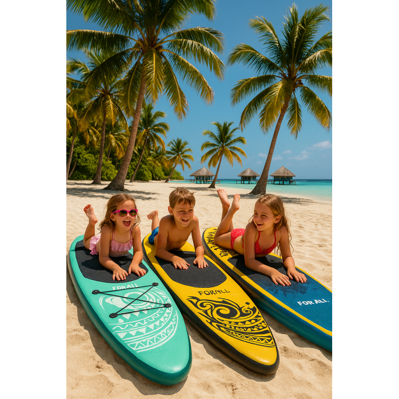 Φουσκωτή Σανίδα Sup Forall Yellow 10.2'' με κουπί αξεσουάρ και σακίδιο μεταφοράς με μήκος 3.20m