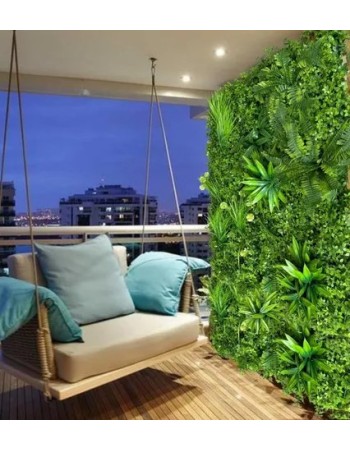 Συνθετικό Πάνελ Φυλλωσιάς Γενεύη 50x50cm εξωτερικού και εσωτερικού χώρου απο συνθετικό υλικό