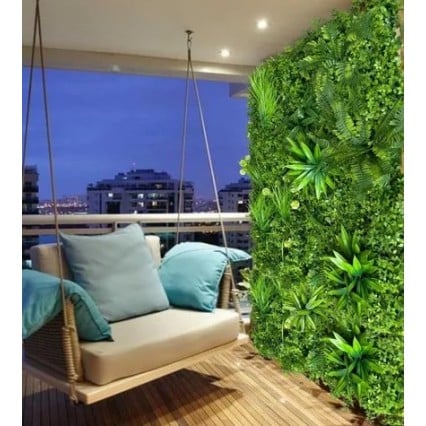 Συνθετικό Πάνελ Φυλλωσιάς Roma 50x50cm εξωτερικού και εσωτερικού χώρου απο συνθετικό υλικό