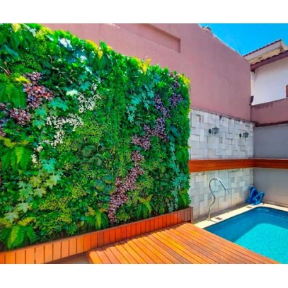 Συνθετικό Πάνελ Φυλλωσιάς Γενεύη 50x50cm εξωτερικού και εσωτερικού χώρου απο συνθετικό υλικό