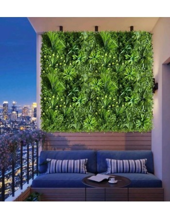 Συνθετικό Πάνελ Φυλλωσιάς Γενεύη 50x50cm εξωτερικού και εσωτερικού χώρου απο συνθετικό υλικό