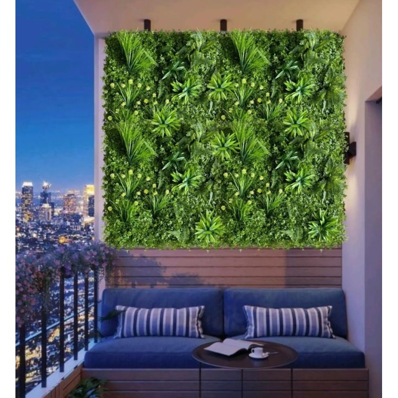 Συνθετικό Πάνελ Φυλλωσιάς Γενεύη 50x50cm εξωτερικού και εσωτερικού χώρου απο συνθετικό υλικό