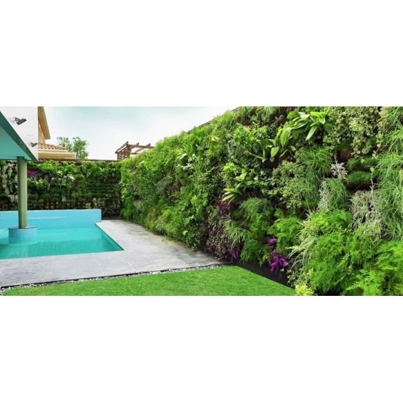 Συνθετικό Πάνελ Φυλλωσιάς Γενεύη 50x50cm εξωτερικού και εσωτερικού χώρου απο συνθετικό υλικό