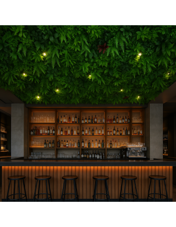 Συνθετικό Πάνελ Φυλλωσιάς Νάπολη 50x50cm εξωτερικού και εσωτερικού χώρου απο συνθετικό υλικό