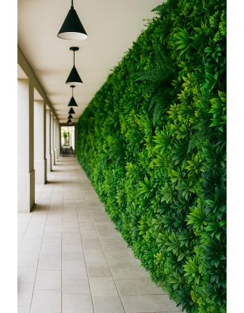 Συνθετικό Πάνελ Φυλλωσιάς Γενεύη 50x50cm εξωτερικού και εσωτερικού χώρου απο συνθετικό υλικό