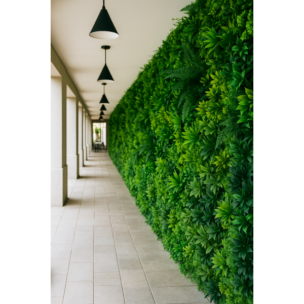 Συνθετικό Πάνελ Φυλλωσιάς Γενεύη 50x50cm εξωτερικού και εσωτερικού χώρου απο συνθετικό υλικό