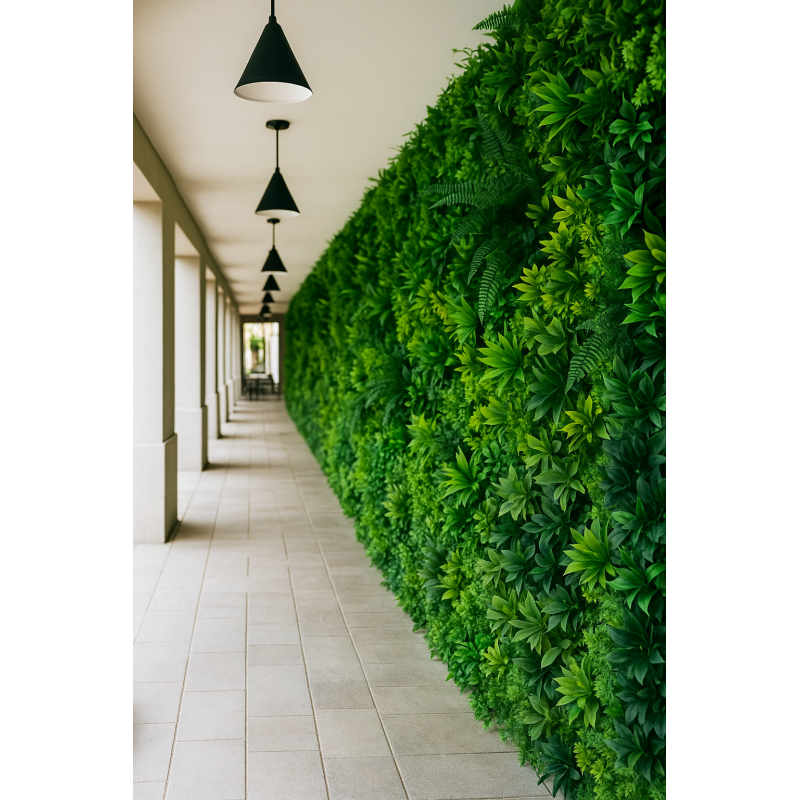 Συνθετικό Πάνελ Φυλλωσιάς Γενεύη 50x50cm εξωτερικού και εσωτερικού χώρου απο συνθετικό υλικό