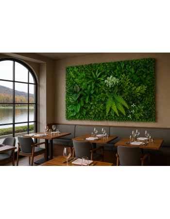 Συνθετικό Πάνελ Φυλλωσιάς Λωζάνη 50x50cm εξωτερικού και εσωτερικού χώρου απο συνθετικό υλικό