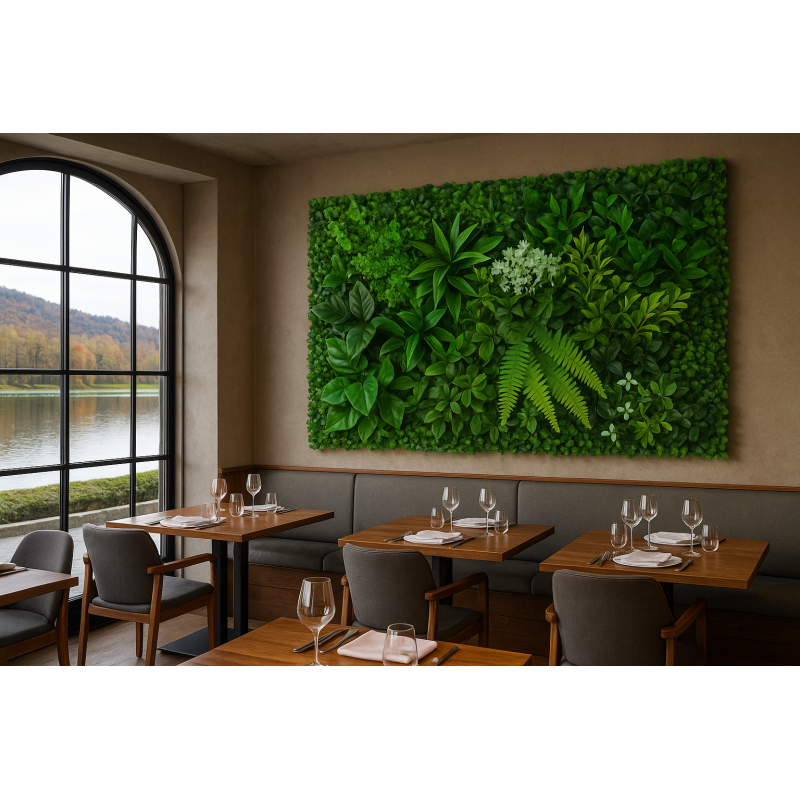 Συνθετικό Πάνελ Φυλλωσιάς Λωζάνη 50x50cm εξωτερικού και εσωτερικού χώρου απο συνθετικό υλικό