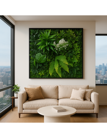 Συνθετικό Πάνελ Φυλλωσιάς Λωζάνη 50x50cm εξωτερικού και εσωτερικού χώρου απο συνθετικό υλικό