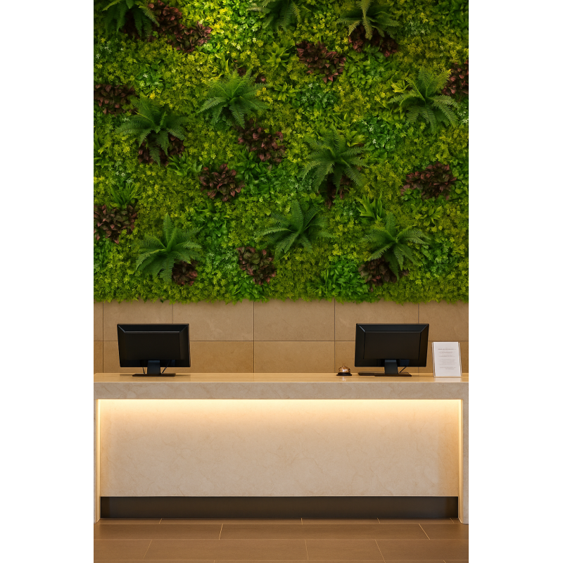 Συνθετικό Πάνελ Φυλλωσιάς Sicilia 50x50cm εξωτερικού και εσωτερικού χώρου απο συνθετικό υλικό