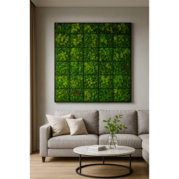 Συνθετικό Πάνελ Φυλλωσιάς Βέρνη 50x50cm εξωτερικού και εσωτερικού χώρου απο συνθετικό υλικό