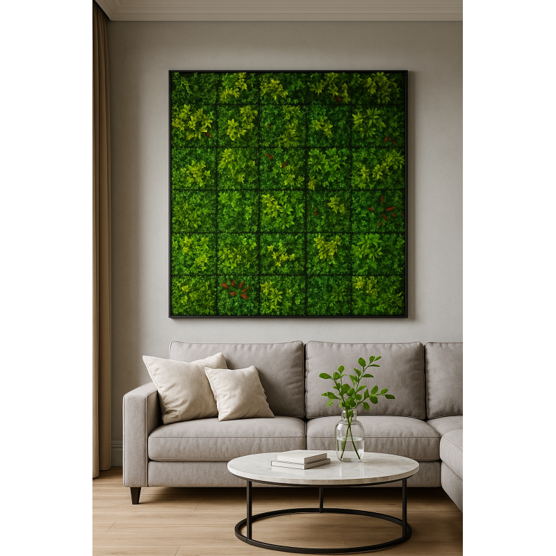 Συνθετικό Πάνελ Φυλλωσιάς Βέρνη 50x50cm εξωτερικού και εσωτερικού χώρου απο συνθετικό υλικό