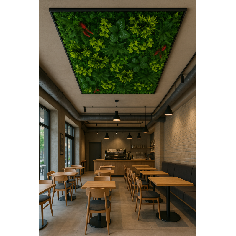 Συνθετικό Πάνελ Φυλλωσιάς Βέρνη 50x50cm εξωτερικού και εσωτερικού χώρου απο συνθετικό υλικό