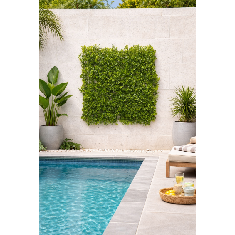 Συνθετικό Πάνελ Φυλλωσιάς  Milan 50x50cm εξωτερικού και εσωτερικού χώρου απο συνθετικό υλικό