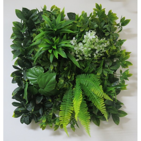 Συνθετικό Πάνελ Φυλλωσιάς Λωζάνη 50x50cm εξωτερικού και εσωτερικού χώρου απο συνθετικό υλικό