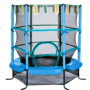 Τραμπολίνο Balance Flags με δίχτυ προστασίας Διάμετρο 140cm και ύψος 155cm για μέγιστο βάρος έως 50 κιλά μπλε